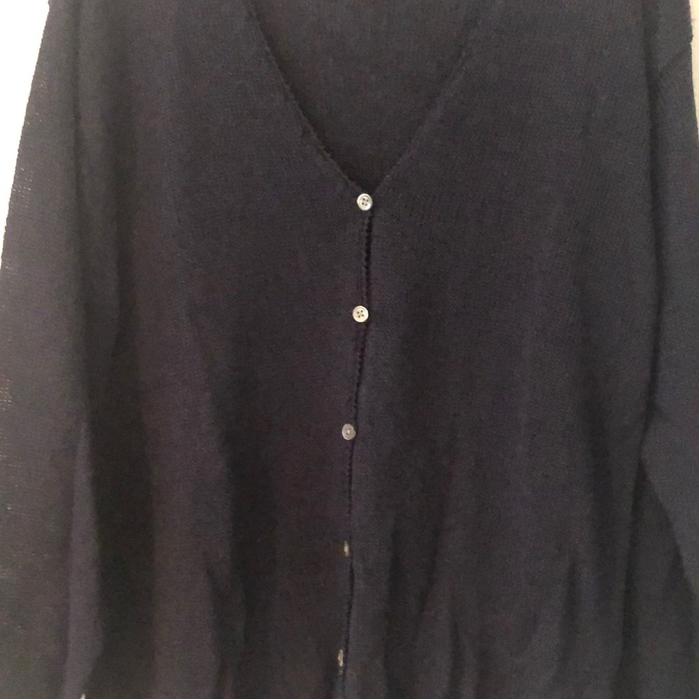 Banana Republic navy cotton rayon knit cardigan